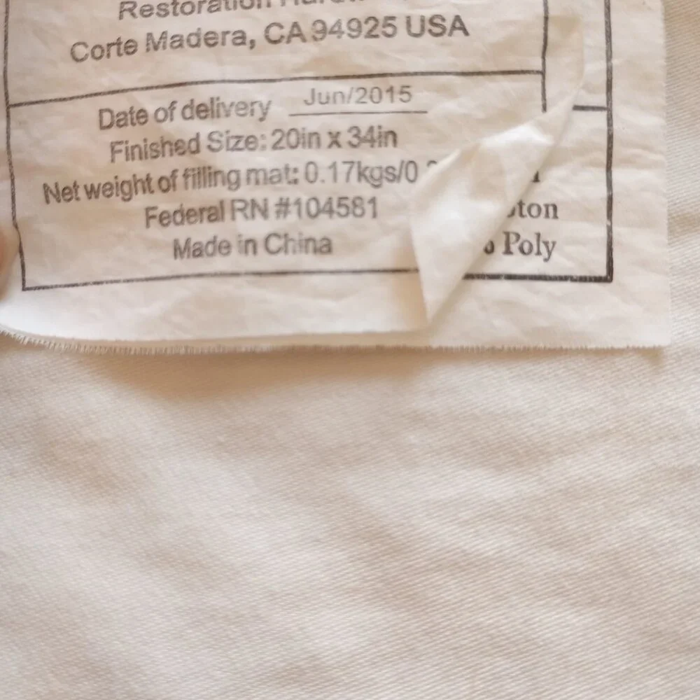 RH Restoration Hardware Ivory Herringbone King Pillow Sham
